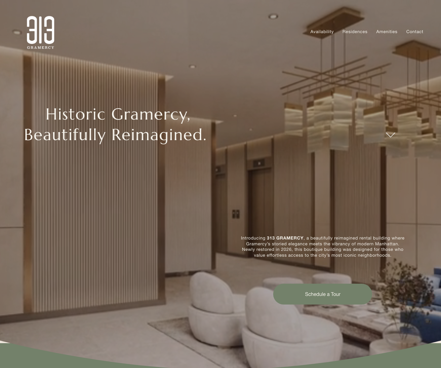 313 Gramercy website screenshot